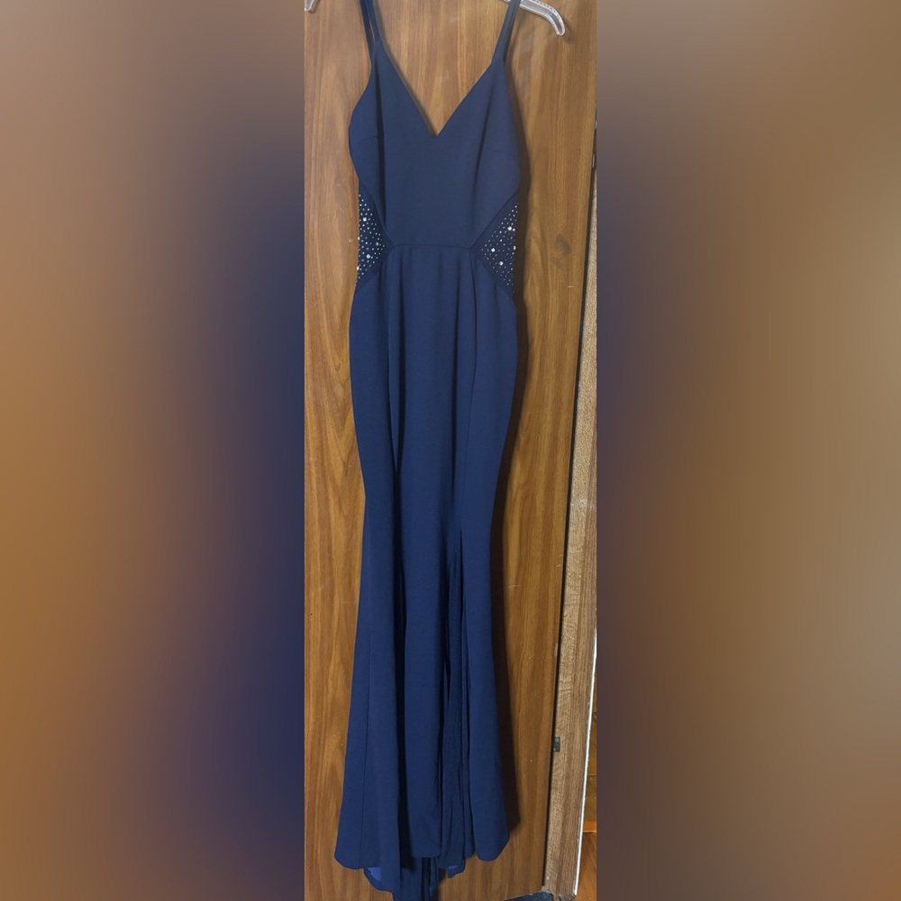 Windsor Navy Blue Backless Dress
